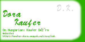dora kaufer business card